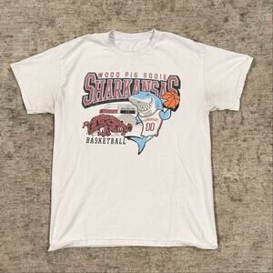 Sharkansas White T-Shirt Size S